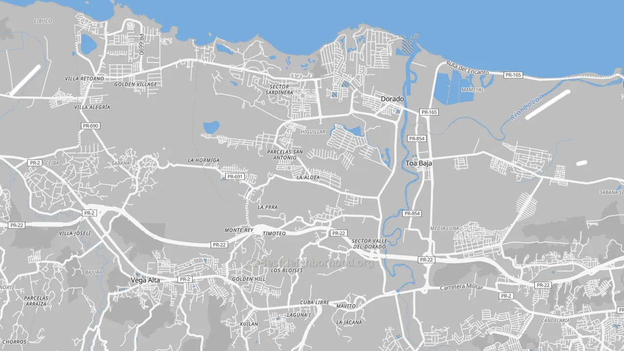 Transit Grade map of 00646, PR