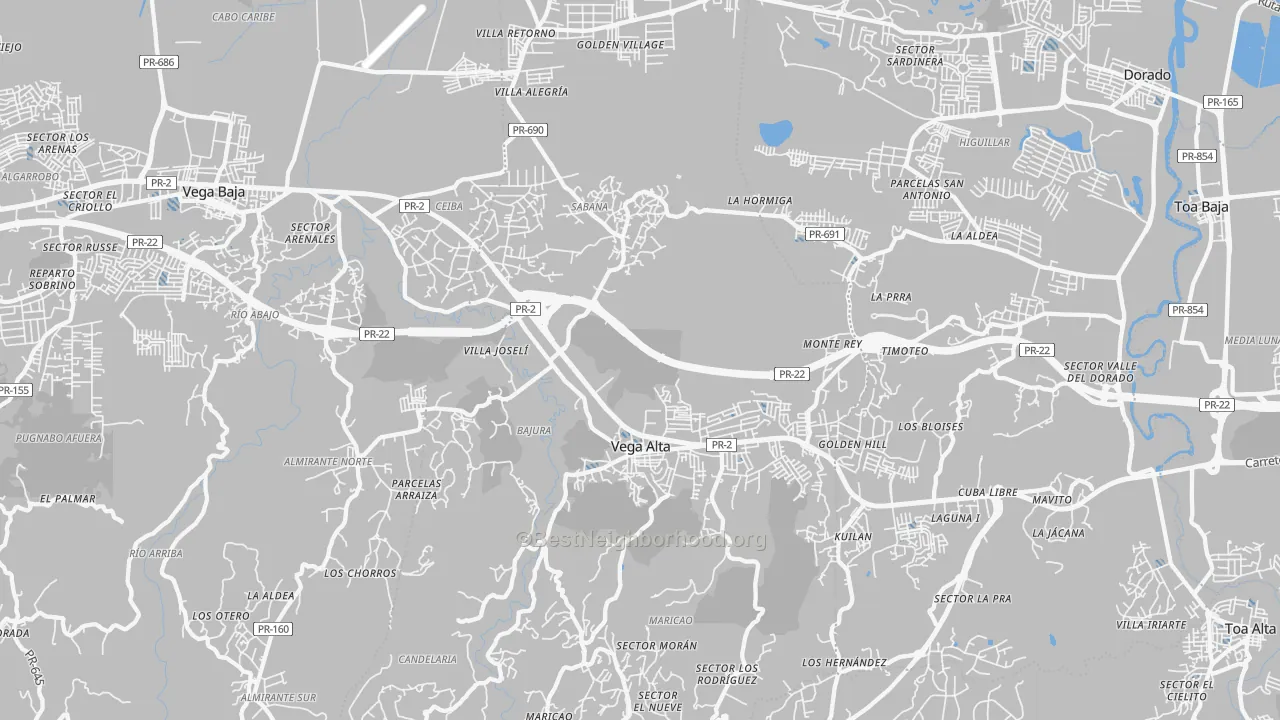Transit Grade map of 00692, PR