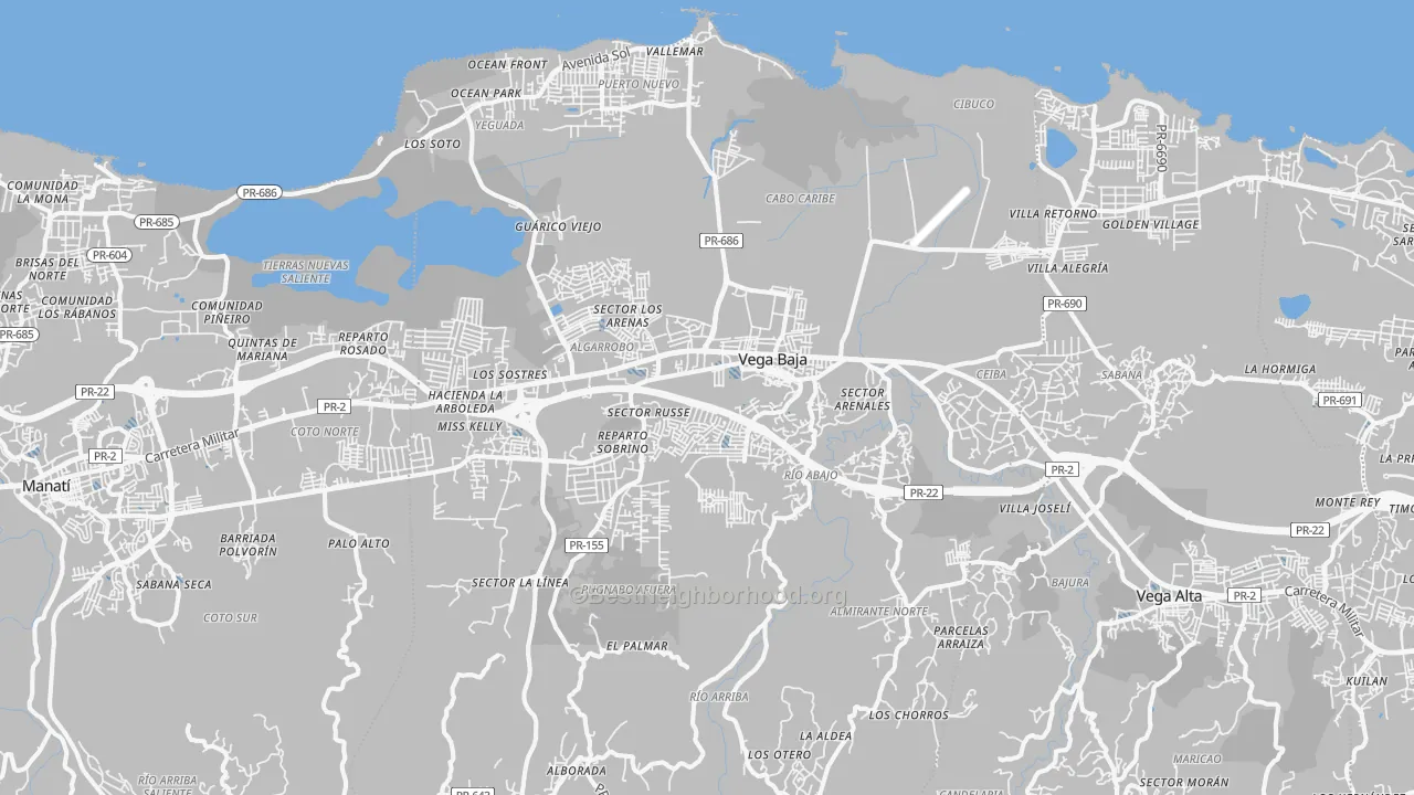 Transit Grade map of 00693, PR