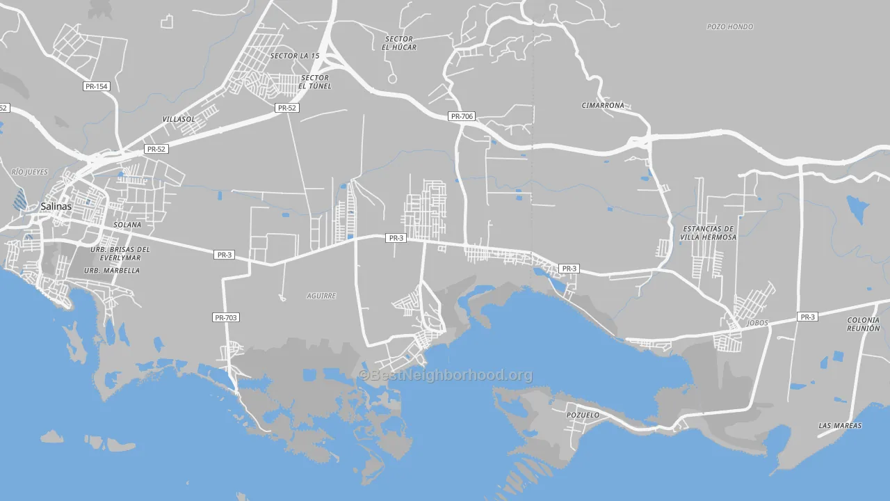 Transit Grade map of 00704, PR