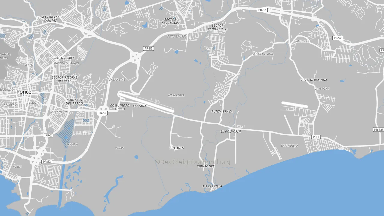 Transit Grade map of 00715, PR