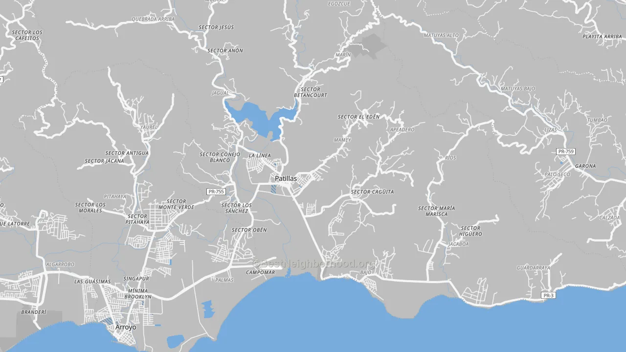 Transit Grade map of 00723, PR