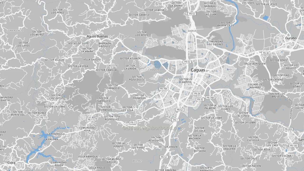Transit Grade map of 00727, PR