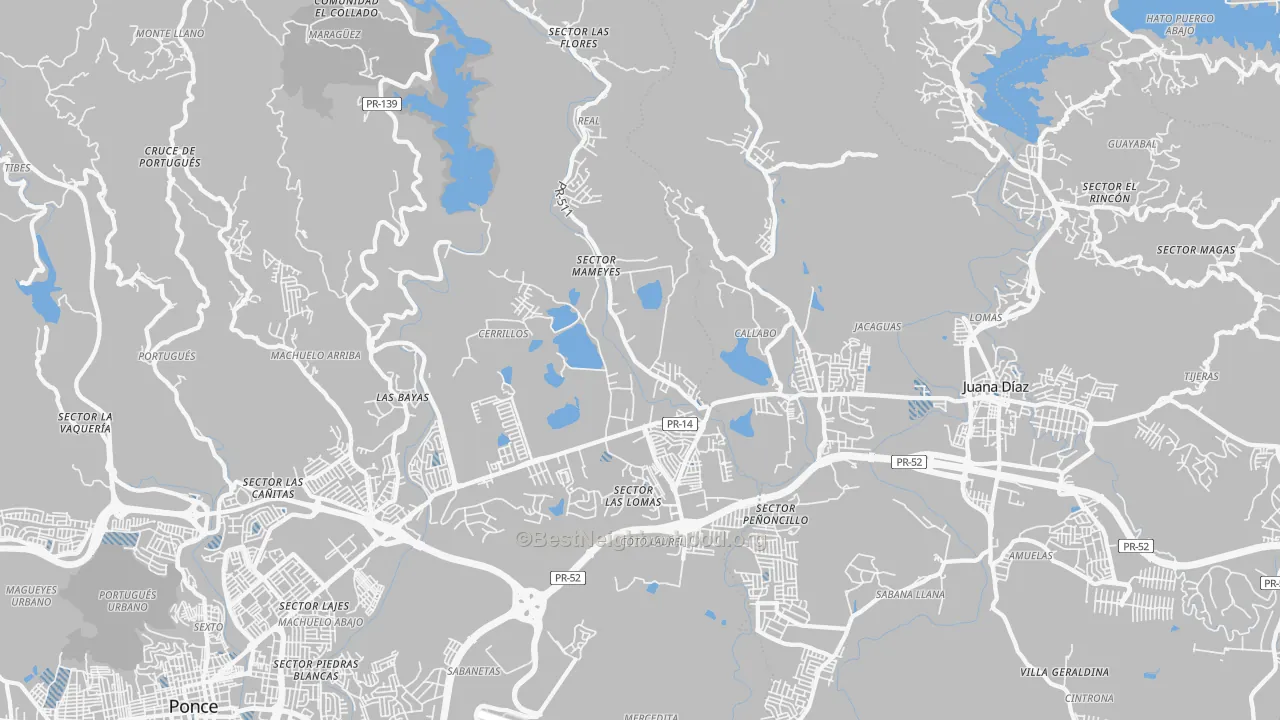 Transit Grade map of 00780, PR