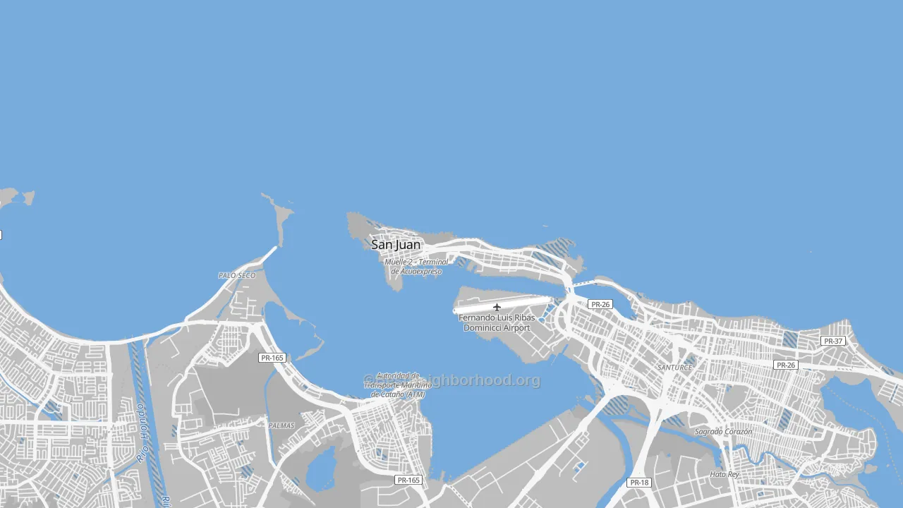 Transit Grade map of 00901, PR