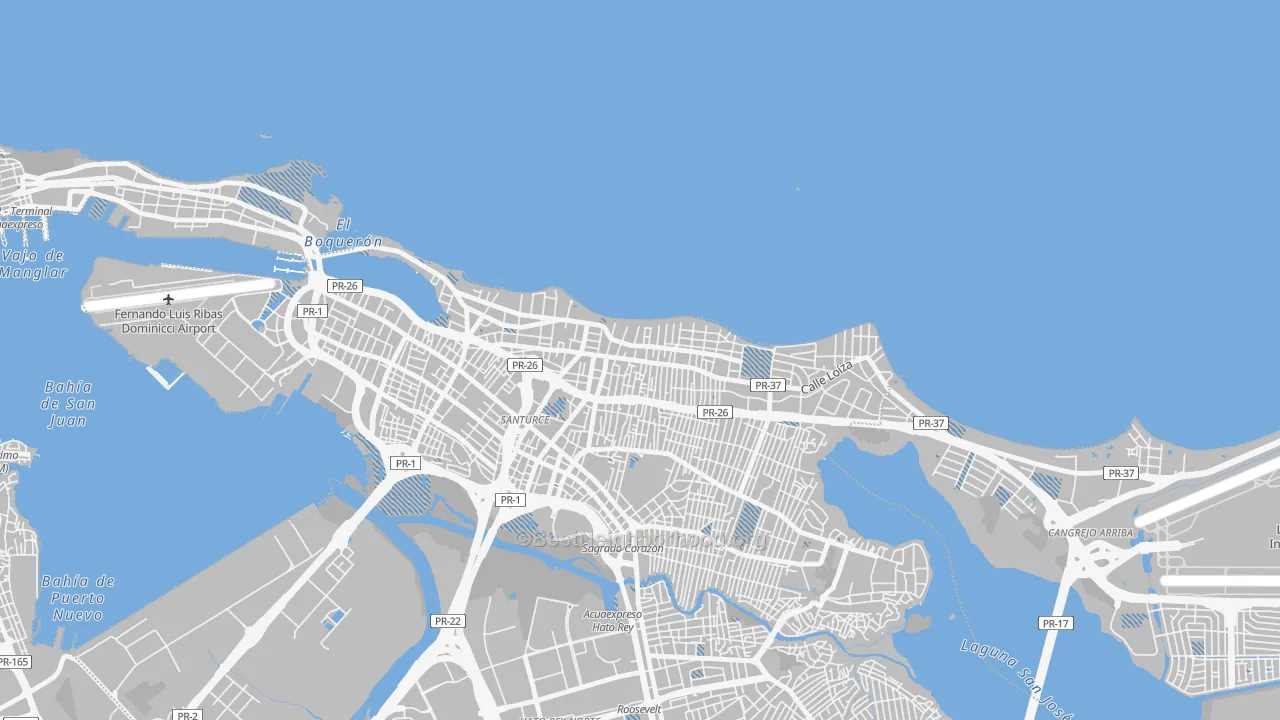 Transit Grade map of 00911, PR
