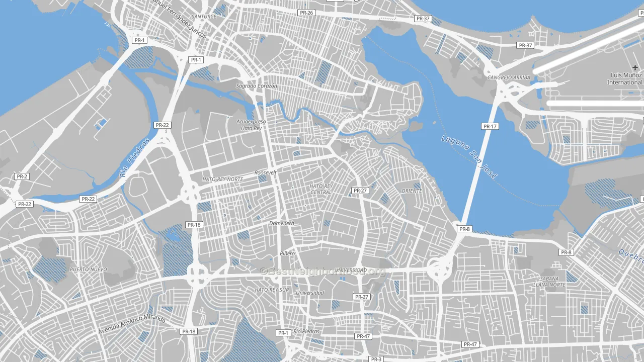 Transit Grade map of 00917, PR