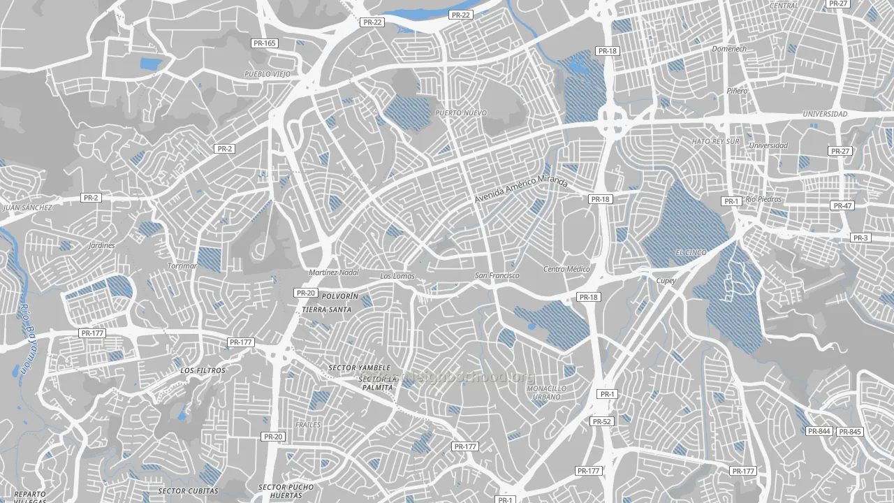 Transit Grade map of 00921, PR