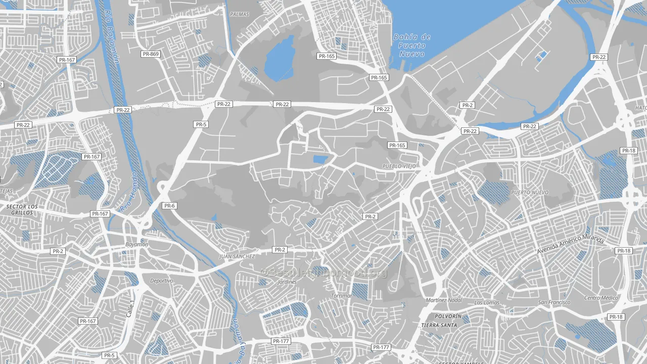 Transit Grade map of 00934, PR