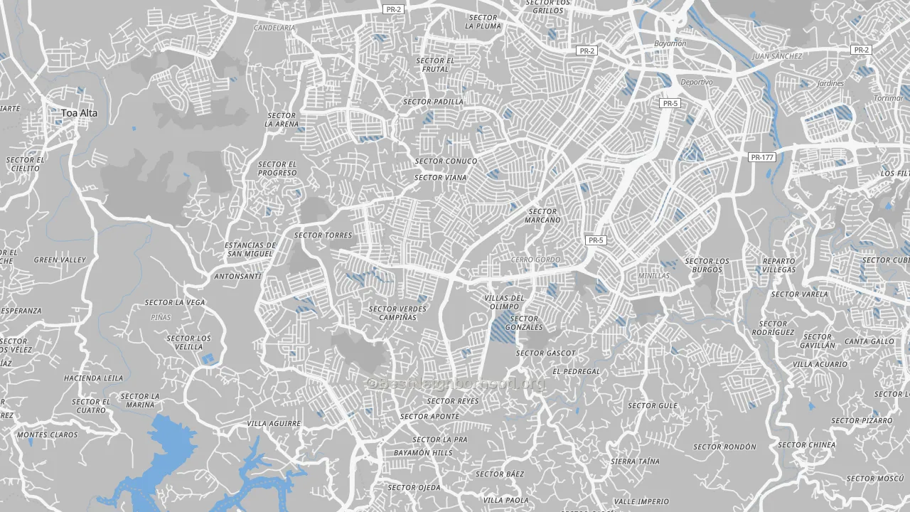 Transit Grade map of 00957, PR