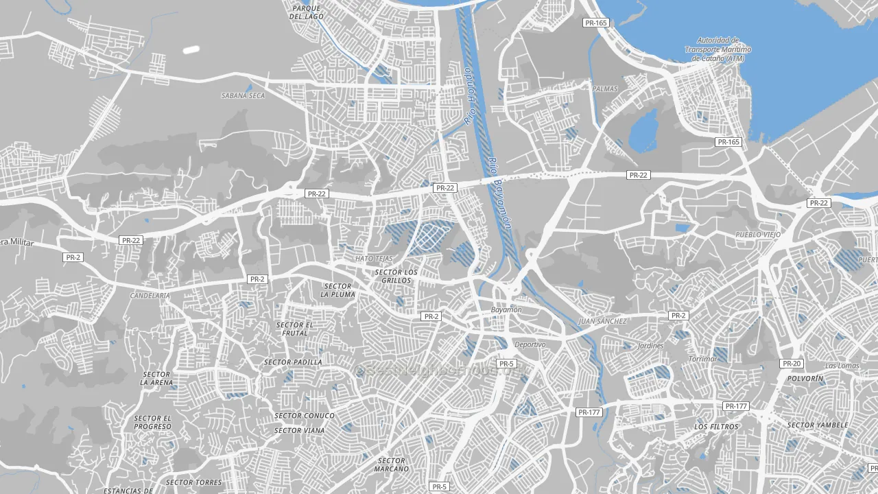 Transit Grade map of 00961, PR