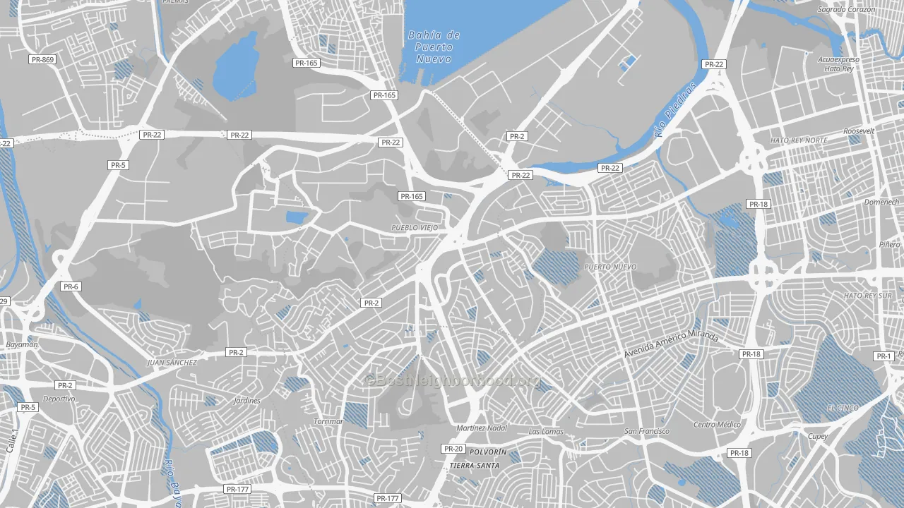 Transit Grade map of 00968, PR