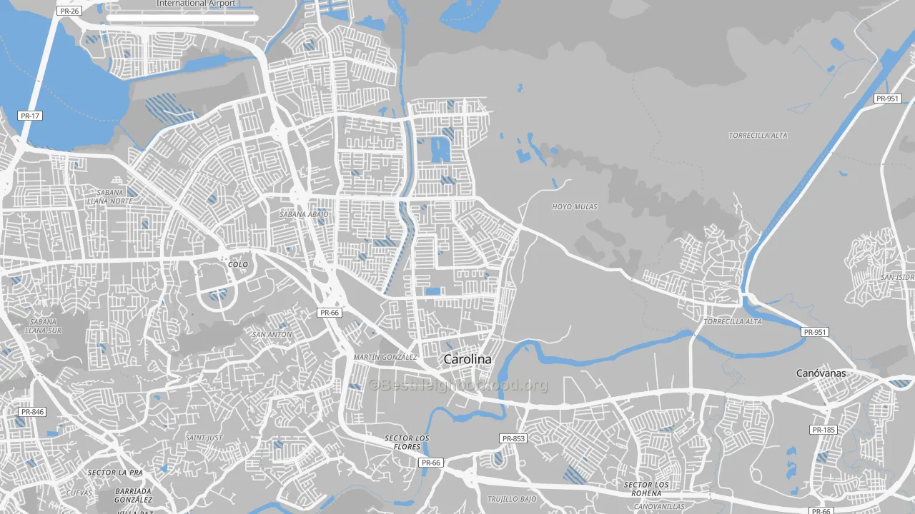 Transit Grade map of 00985, PR