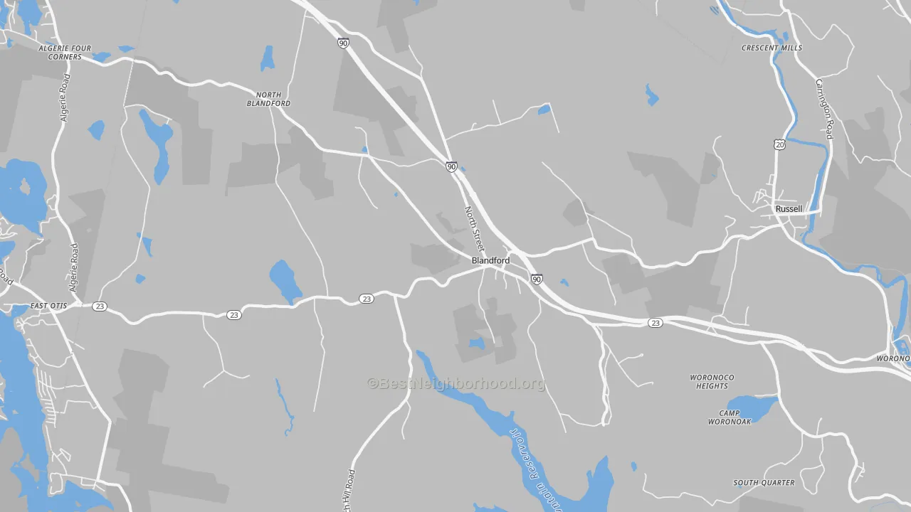 Transit Grade map of 01008, MA