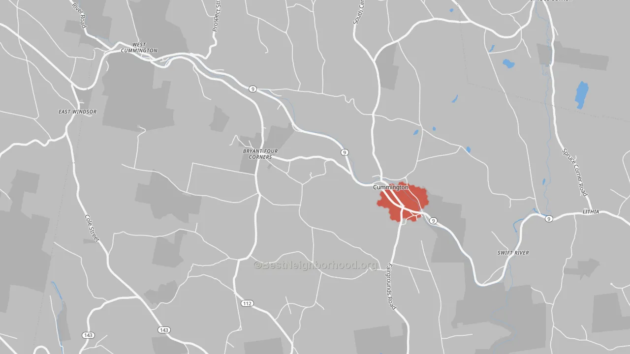 Transit Grade map of 01026, MA