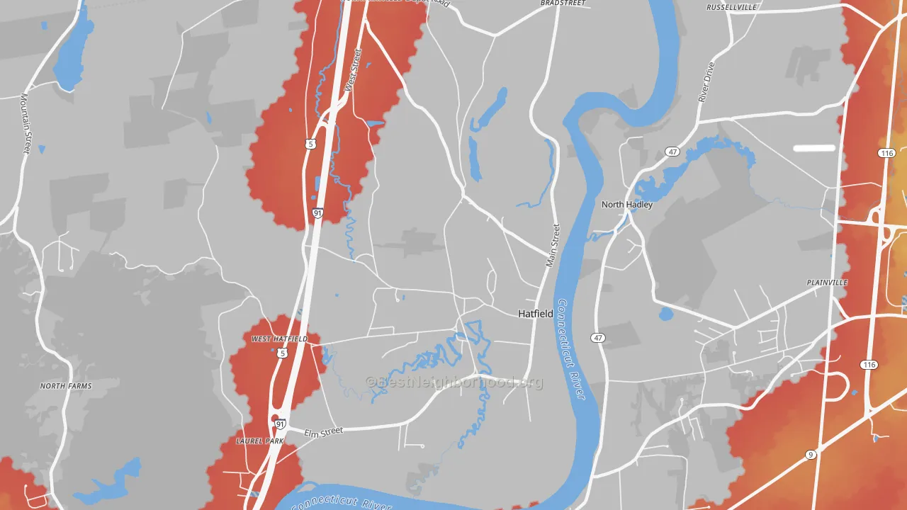 Transit Grade map of 01038, MA