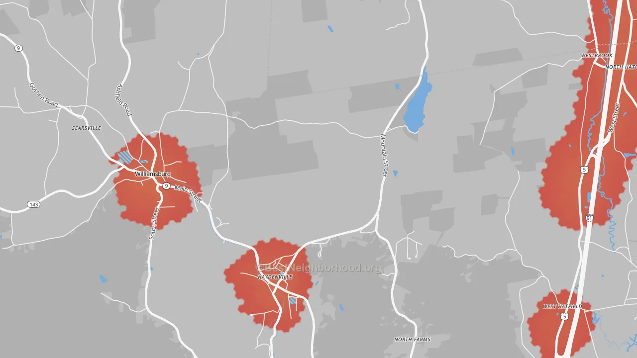 Transit Grade map of 01039, MA