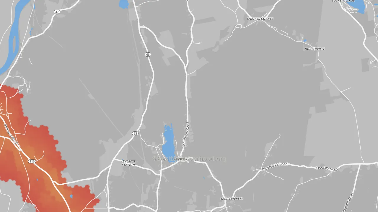 Transit Grade map of 01054, MA