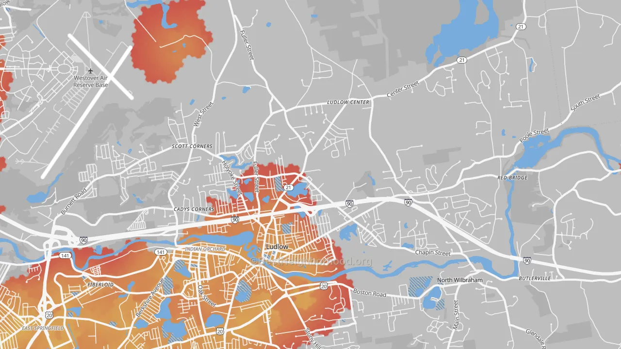 Transit Grade map of 01056, MA