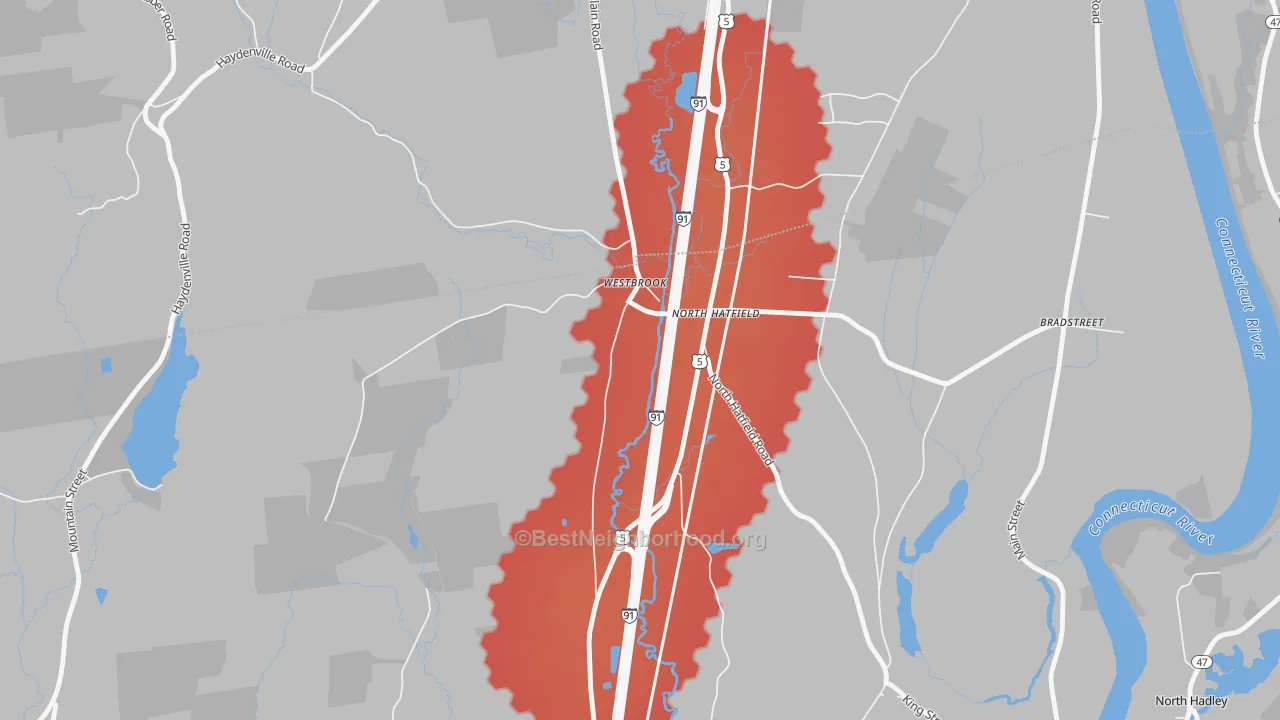 Transit Grade map of 01066, MA