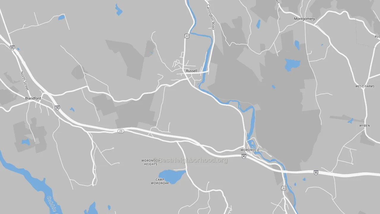 Transit Grade map of 01071, MA