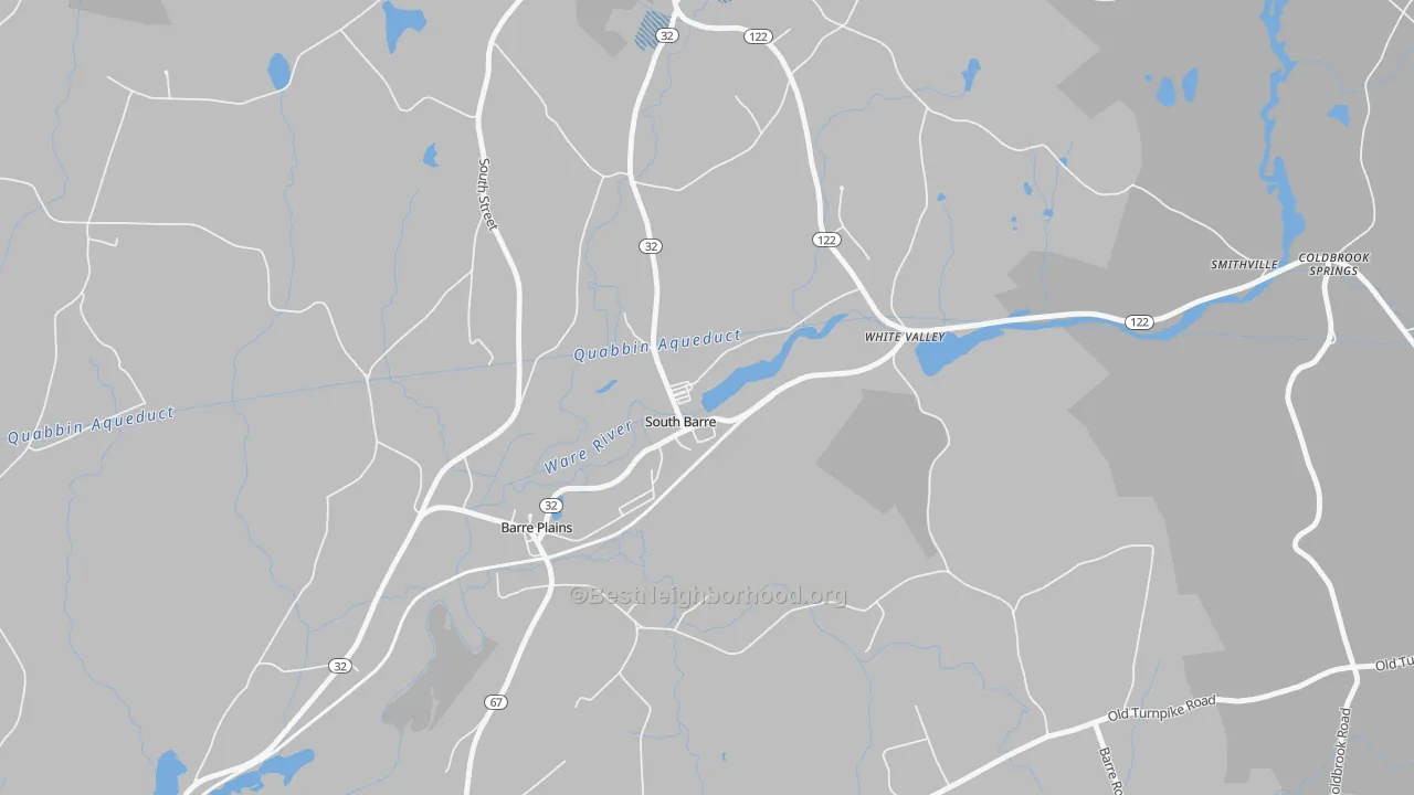 Transit Grade map of 01074, MA