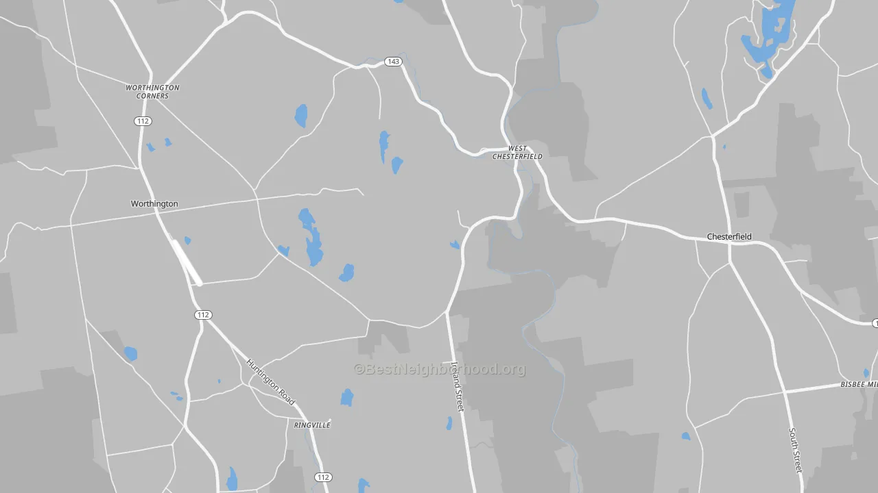 Transit Grade map of 01084, MA