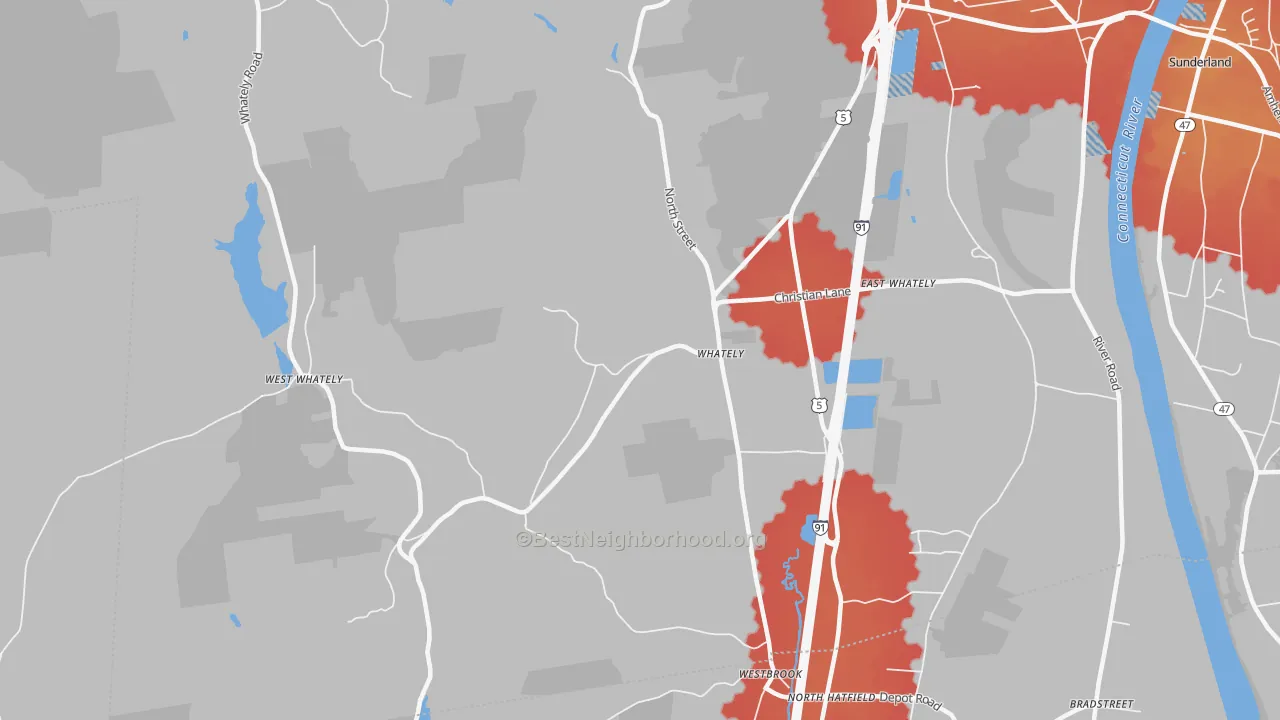 Transit Grade map of 01093, MA