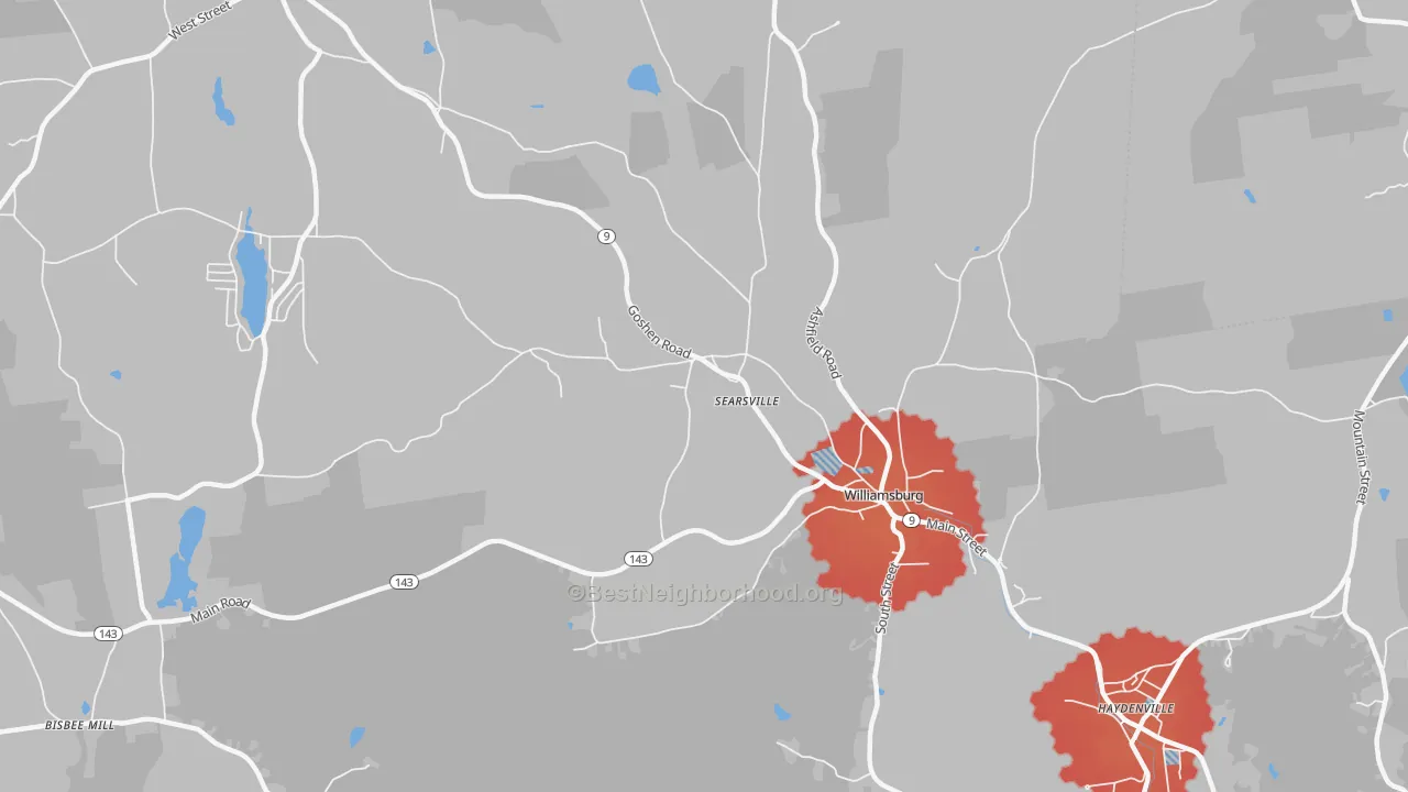 Transit Grade map of 01096, MA