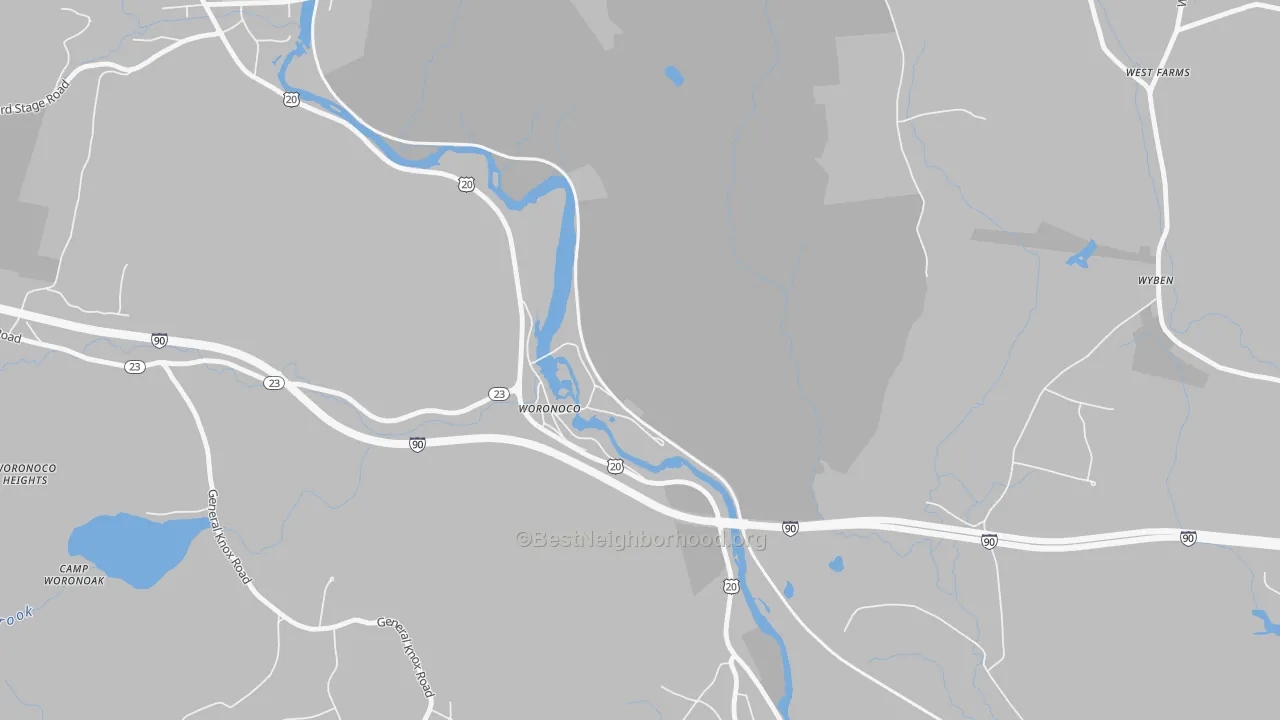Transit Grade map of 01097, MA