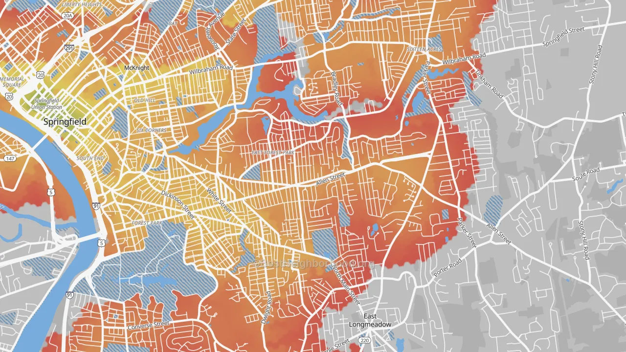 Transit Grade map of 01118, MA