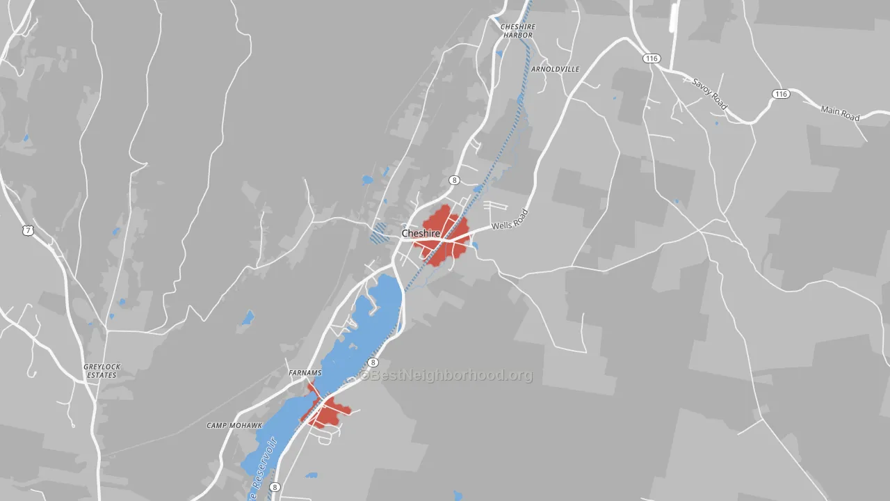 Transit Grade map of 01225, MA
