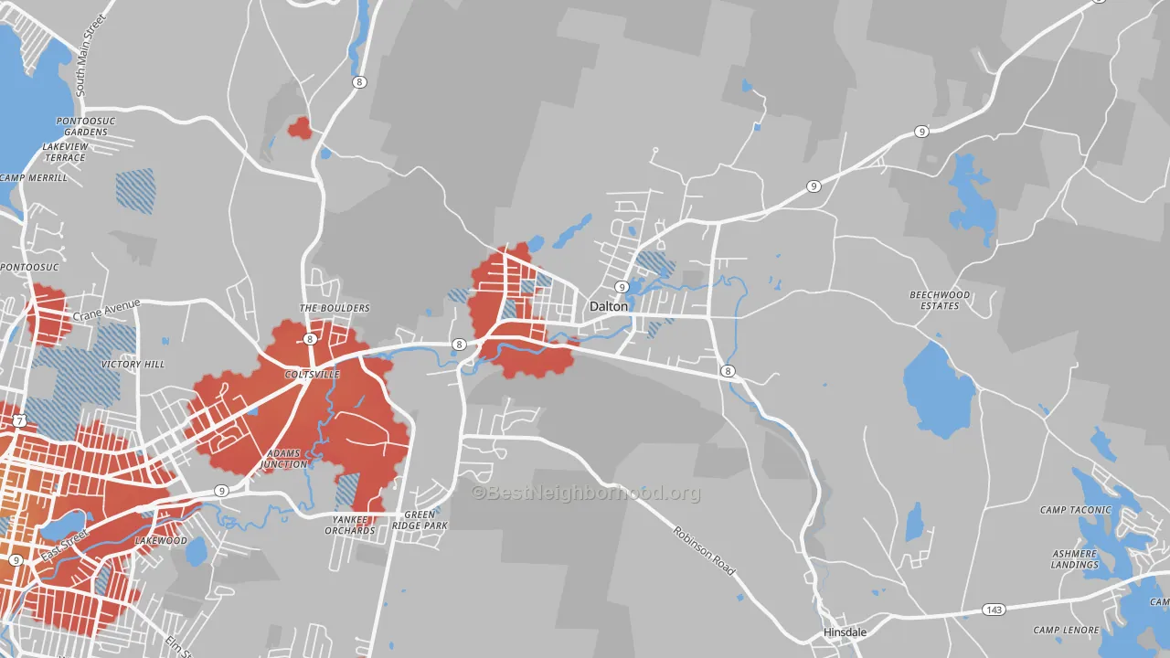 Transit Grade map of 01226, MA