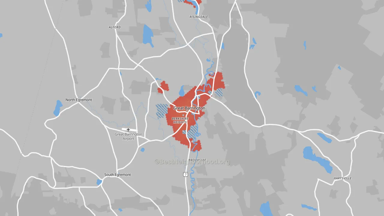 Transit Grade map of 01230, MA