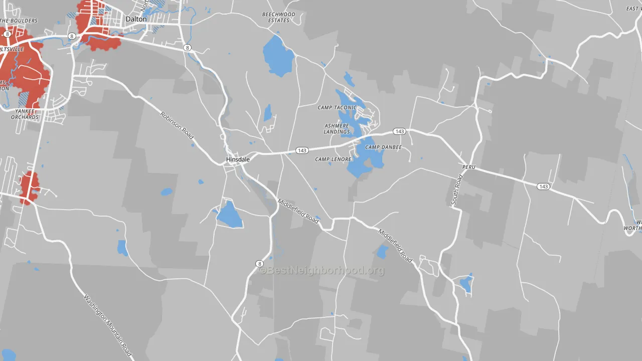 Transit Grade map of 01235, MA