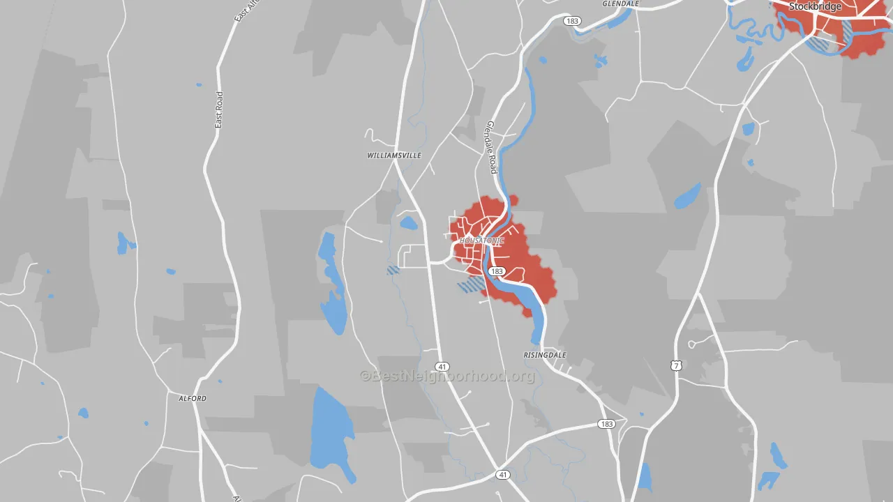 Transit Grade map of 01236, MA