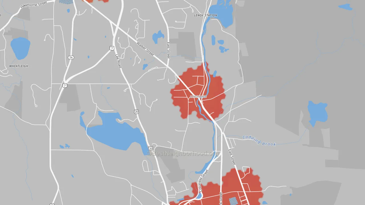 Transit Grade map of 01242, MA