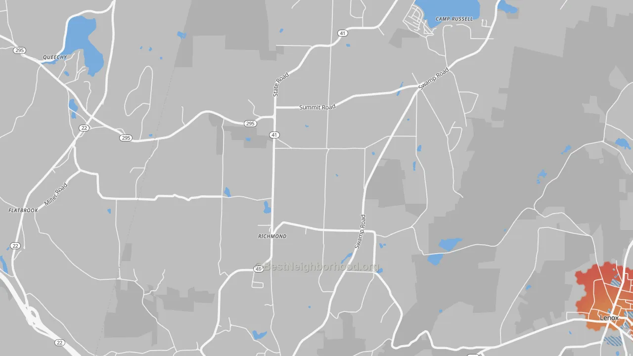 Transit Grade map of 01254, MA