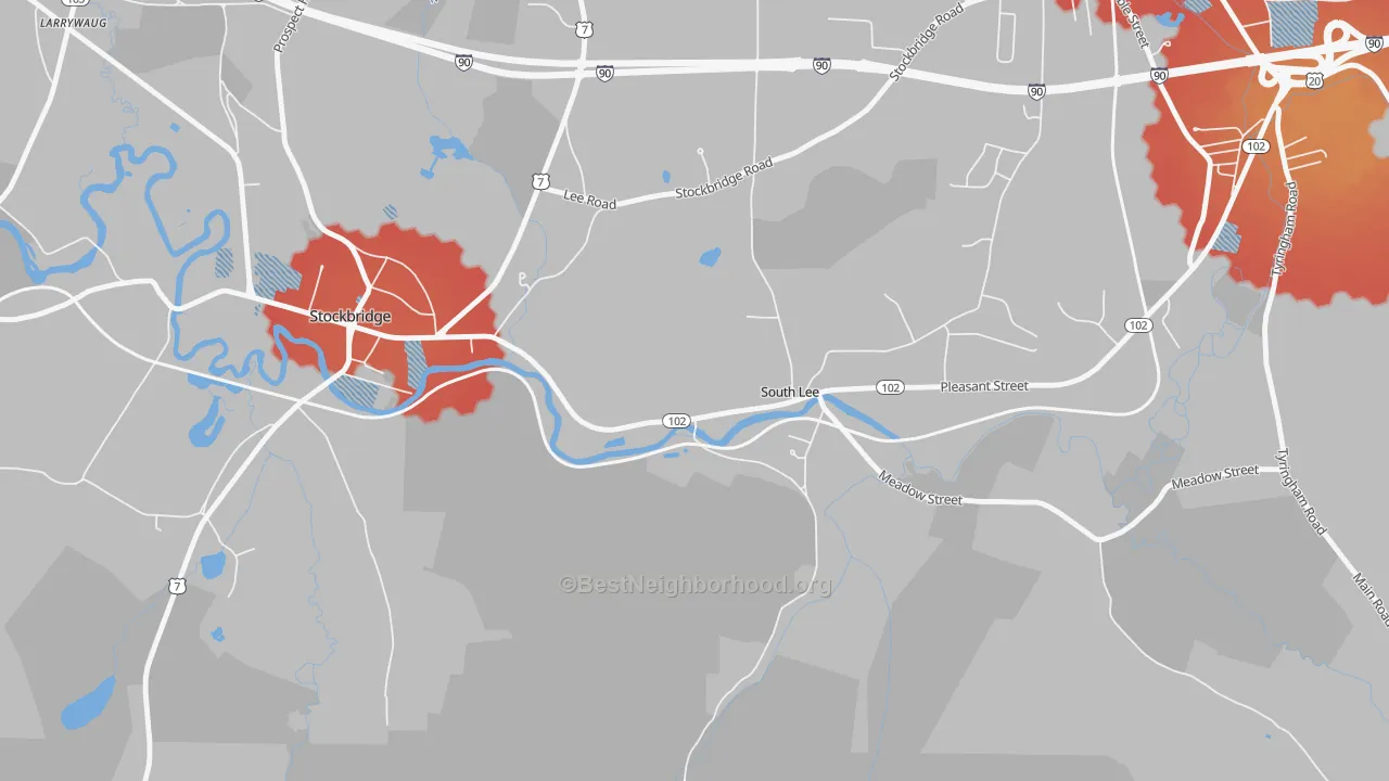 Transit Grade map of 01260, MA