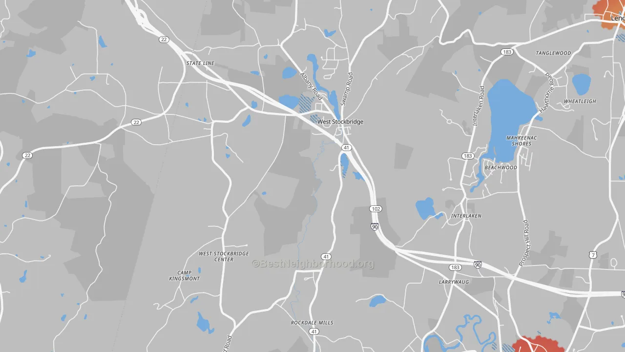Transit Grade map of 01266, MA