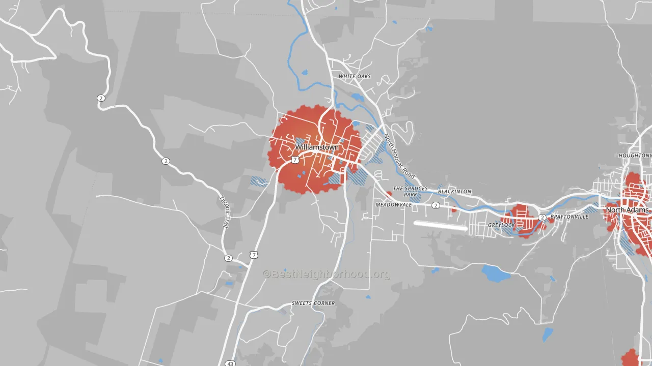 Transit Grade map of 01267, MA