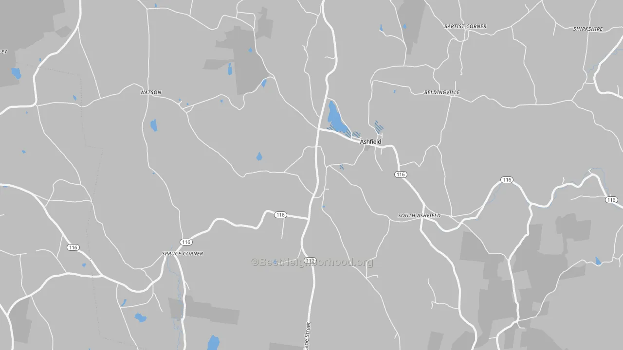 Transit Grade map of 01330, MA