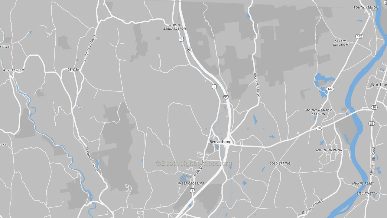 Transit Grade map of 01337, MA
