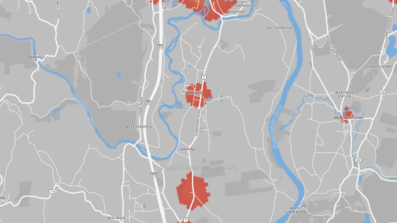 Transit Grade map of 01342, MA