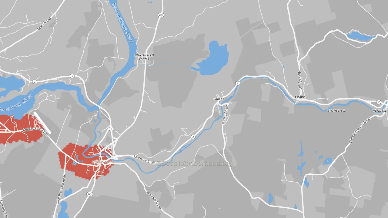 Transit Grade map of 01344, MA