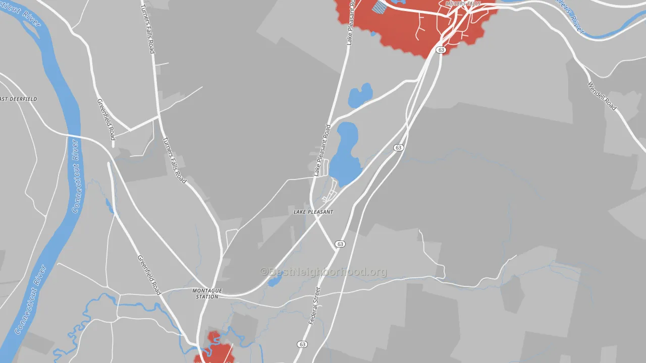 Transit Grade map of 01347, MA