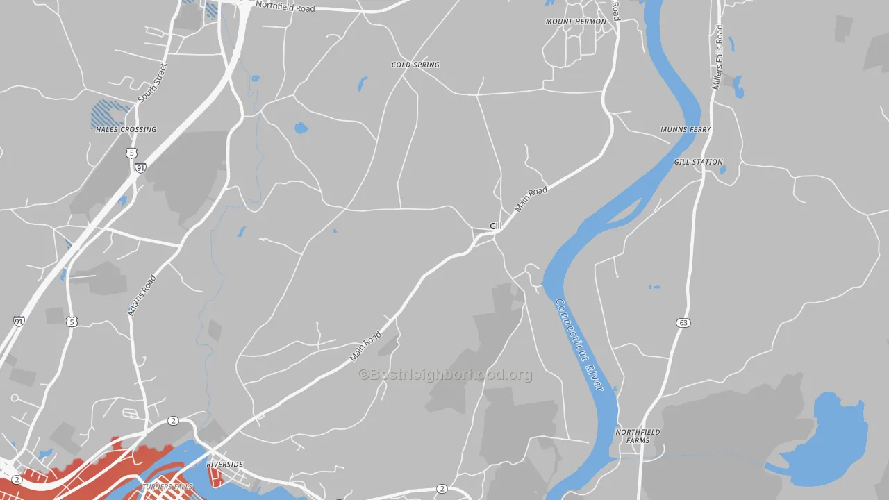 Transit Grade map of 01354, MA