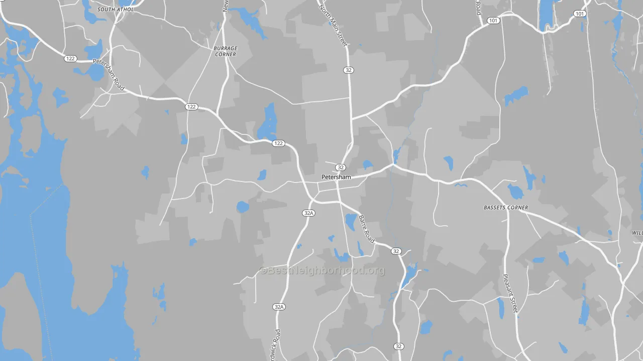 Transit Grade map of 01366, MA