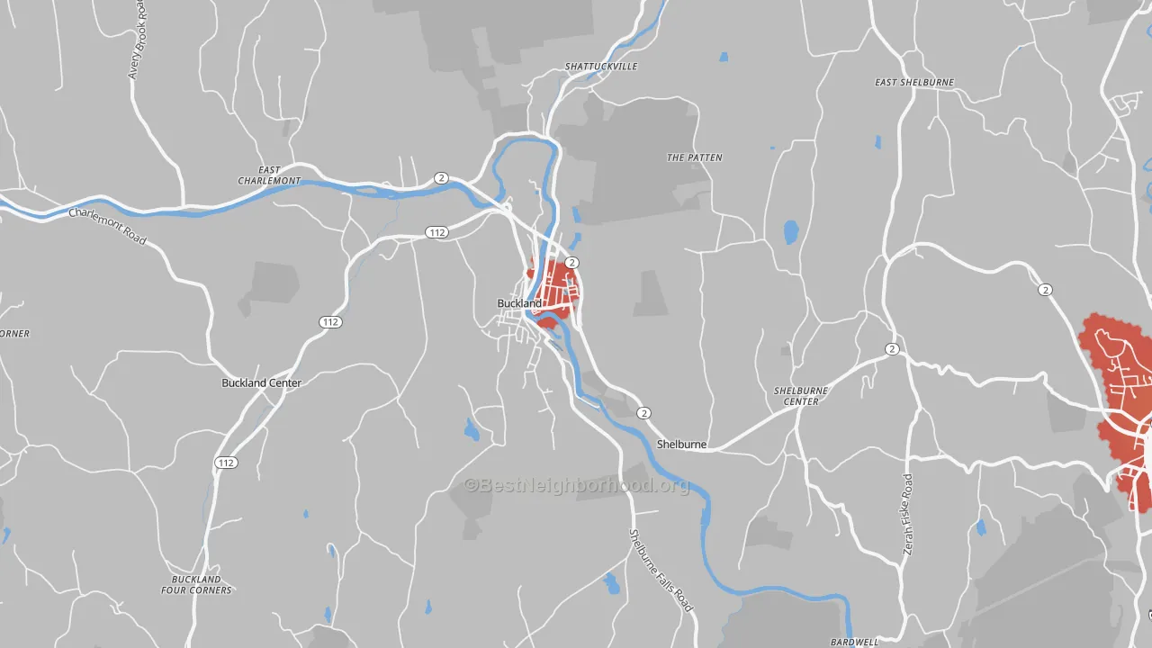 Transit Grade map of 01370, MA