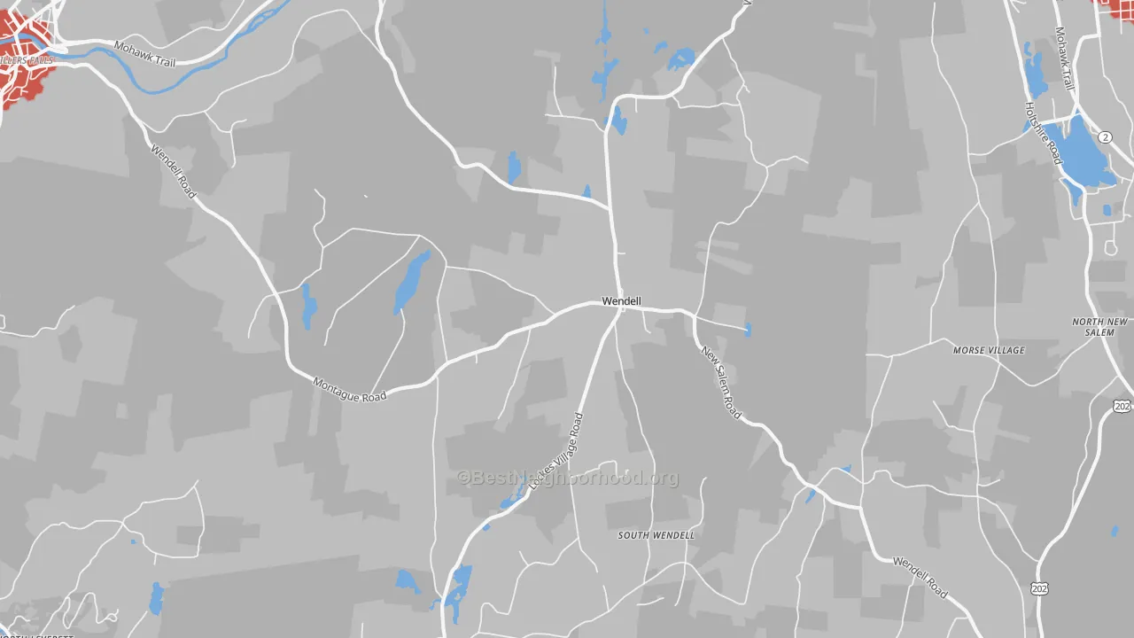 Transit Grade map of 01379, MA
